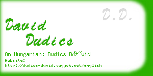 david dudics business card